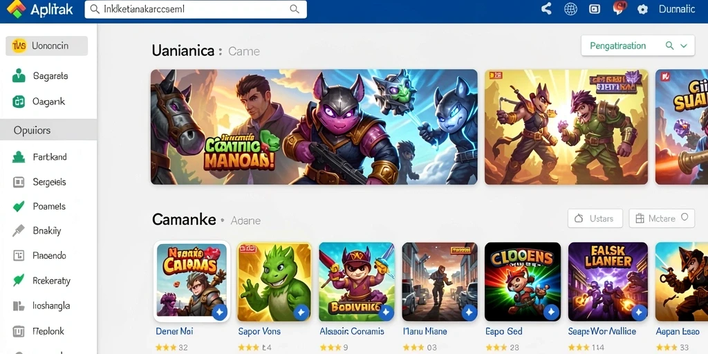 Menunjukkan berbagai tema permainan yang tersedia.